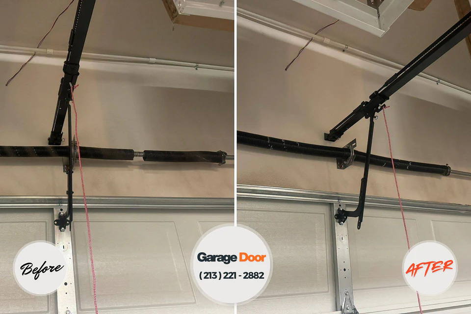 Before and after: garage door repair Kentwood, MI